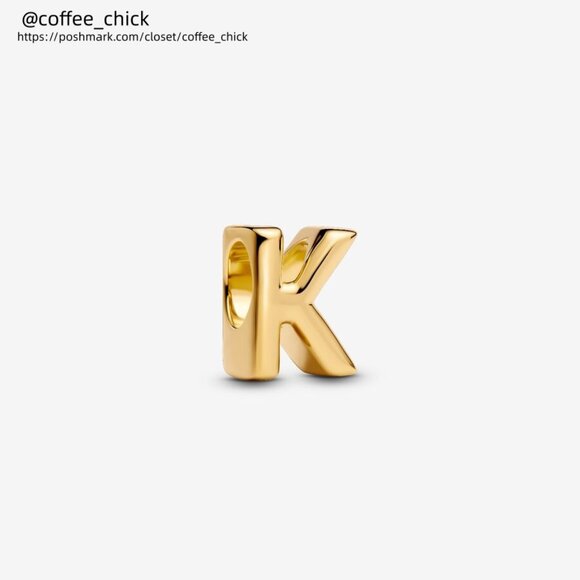 Pandora Letter K Alphabet Mini Charm|Pendant - Picture 1 of 2
